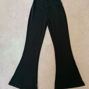 Black flare bellbottom pants
